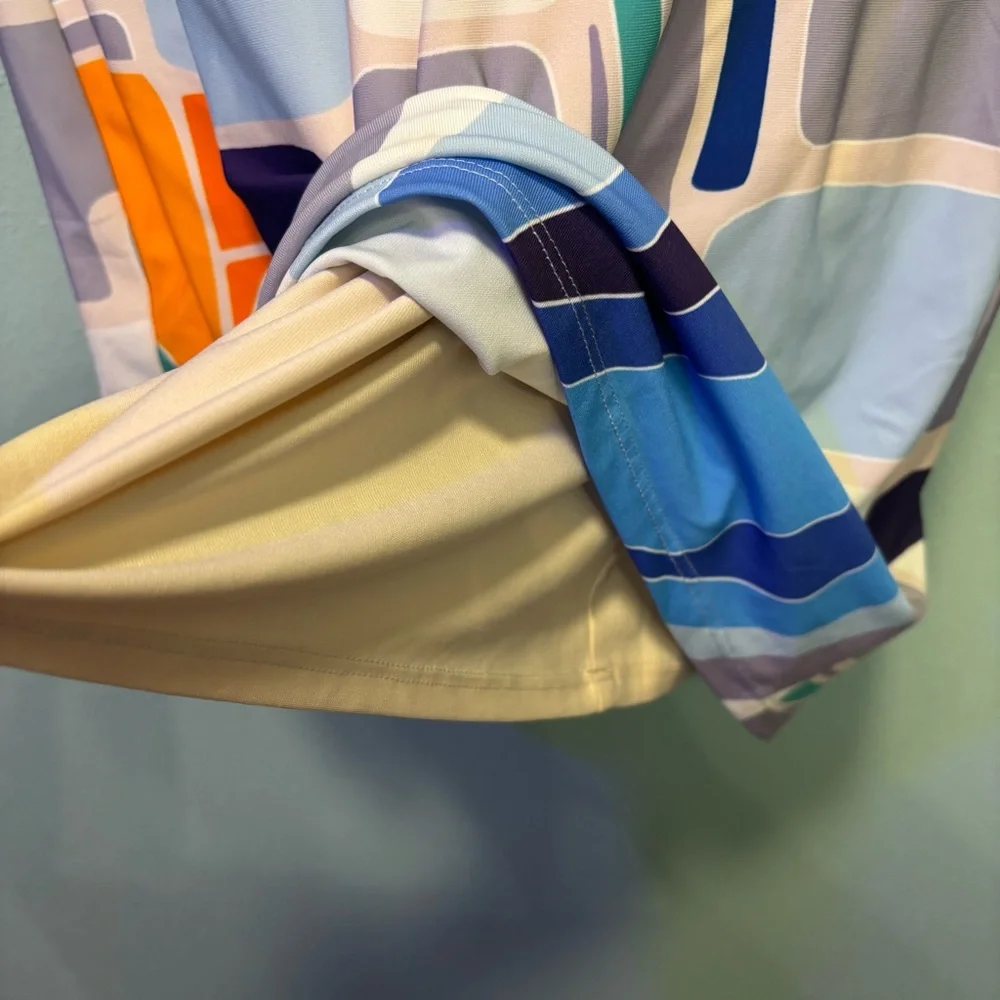 Trina Turk Colorful Abstract Palm Print Sheath Dress Size Small - Picture 4 of 8